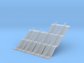 N Scale Stairs 2x30 2x45mm in Clear Ultra Fine Detail Plastic