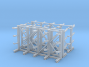 N Scale Cantilever Rack 3pc in Clear Ultra Fine Detail Plastic
