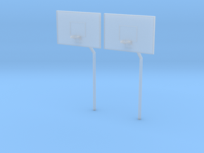 HO Scale Basketball Hoop in Clear Ultra Fine Detail Plastic