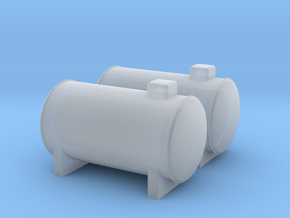 N Scale 2x Propane Tank in Clear Ultra Fine Detail Plastic