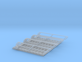 1:72 3x Stairs 11 in Clear Ultra Fine Detail Plastic