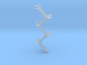 N Scale Staircase H99.6mm in Clear Ultra Fine Detail Plastic