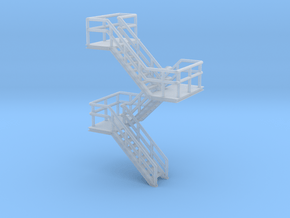 N Scale Staircase H35.2mm in Clear Ultra Fine Detail Plastic