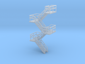 N Scale Staircase H46.4mm in Clear Ultra Fine Detail Plastic