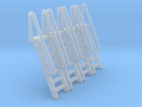 N Scale Ladder 7 (4pc) in Clear Ultra Fine Detail Plastic