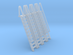 N Scale Ladder 11 (4pc) in Clear Ultra Fine Detail Plastic
