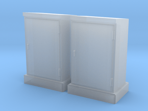 HO 2 Relay Cabinets #3 in Clear Ultra Fine Detail Plastic