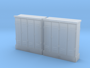 HO 2 Relay Cabinets 4-Door in Clear Ultra Fine Detail Plastic