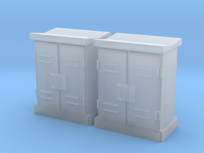 HO 2 Relay Cabinets Low in Clear Ultra Fine Detail Plastic