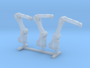 HO Scale 3x Robotic Arm in Clear Ultra Fine Detail Plastic