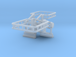 N Scale Tank Car loading Bridge 2x medium in Clear Ultra Fine Detail Plastic
