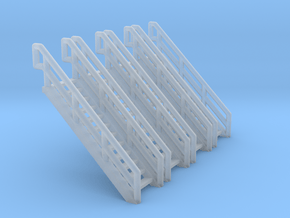 Z Scale Industrial Stairs 12 (4pc) in Clear Ultra Fine Detail Plastic