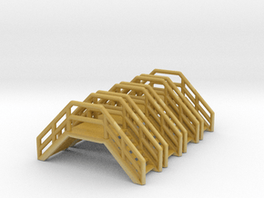 Z Scale Crossover Stairs (4pc) in Tan Fine Detail Plastic
