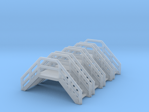 Z Scale Crossover Stairs (4pc) in Clear Ultra Fine Detail Plastic