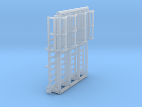 N Scale Cage Ladder 18mm (Top) in Clear Ultra Fine Detail Plastic