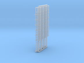 N Scale 4x Cage Ladder 46mm (Top) in Clear Ultra Fine Detail Plastic