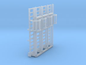 N Scale Cage Ladder 26mm (Platform) in Clear Ultra Fine Detail Plastic
