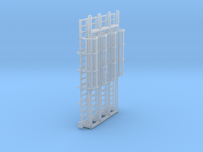 N Scale Cage Ladder 38mm (Platform) in Clear Ultra Fine Detail Plastic
