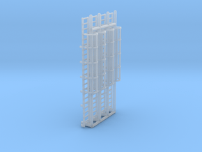 N Scale Cage Ladder 44mm (Platform) in Clear Ultra Fine Detail Plastic