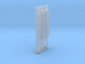 N Scale Cage Ladder 50mm (Platform) in Clear Ultra Fine Detail Plastic