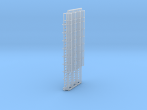 N Scale Cage Ladder 52mm (Top) in Clear Ultra Fine Detail Plastic