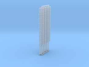 N Scale Cage Ladder 58mm (Top) in Clear Ultra Fine Detail Plastic