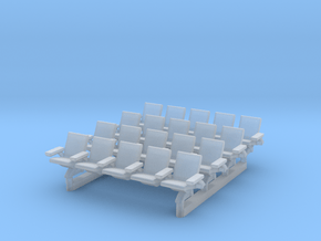 N Scale Waiting Room Seats 4x5 in Clear Ultra Fine Detail Plastic