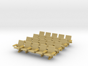 HO Scale Waiting Room Seats 4x5 in Tan Fine Detail Plastic