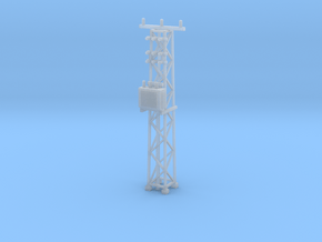 N Scale Distribution Transformer Pylon #2 in Clear Ultra Fine Detail Plastic