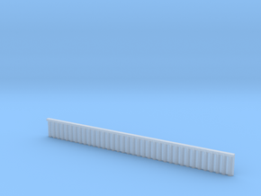 1:285 Quay Wall Sheet Piling H15mm in Clear Ultra Fine Detail Plastic