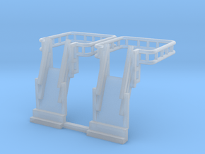 N Scale Tank Car loading Bridge 2x Up in Clear Ultra Fine Detail Plastic