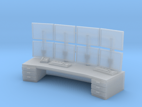 HO Scale Control Center Workstation in Clear Ultra Fine Detail Plastic