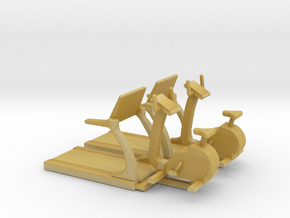 HO Scale Fitness Equipment 4pc in Tan Fine Detail Plastic