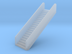 N Scale Station Stairs H25mm in Clear Ultra Fine Detail Plastic