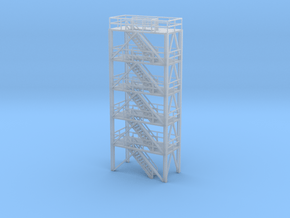 N Scale Refinery Stairs H90 in Clear Ultra Fine Detail Plastic