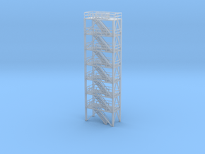 N Scale Refinery Stairs H128 in Clear Ultra Fine Detail Plastic