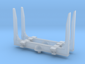 1/160 N scale Log bunks, angle top in Clear Ultra Fine Detail Plastic