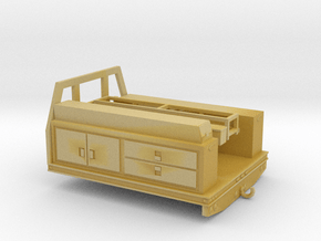 1/64th Fire service utility flatbed 7' wide in Tan Fine Detail Plastic
