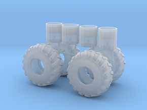 1/87th Clark log skidder or construction tires in Clear Ultra Fine Detail Plastic