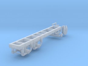 1/87th tandem axle frame, suitable for KW CBE in Clear Ultra Fine Detail Plastic