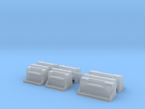 1/87th Kenworth type Vintage step battery boxes in Clear Ultra Fine Detail Plastic