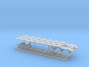 1/87th Super B set of flatbed trailers in Clear Ultra Fine Detail Plastic