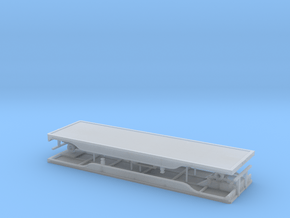 1/64th 28' outside frame flatbed doubles in Clear Ultra Fine Detail Plastic
