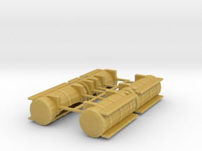 1/50th Australian Road Train Fuel Tank set in Tan Fine Detail Plastic
