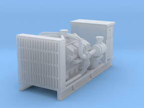 1/64th Diesel Engine Generator w cabinet in Clear Ultra Fine Detail Plastic