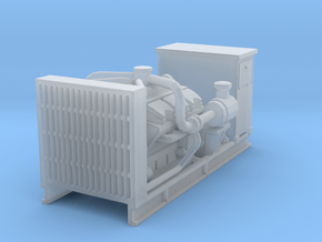 1/87th Diesel Electric Engine generator w cabinet in Clear Ultra Fine Detail Plastic