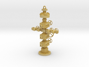 1/87th Hydraulic Fracturing Wellhead with BOP in Tan Fine Detail Plastic