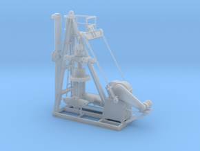 1/64th Small Oil Well Pump Jack and Wellhead in Clear Ultra Fine Detail Plastic