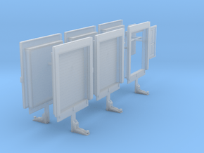 1/87th Truck or warehouse loading doors in Clear Ultra Fine Detail Plastic