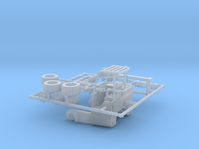 1/50th Moffett type Piggyback forklift for flatbed in Clear Ultra Fine Detail Plastic